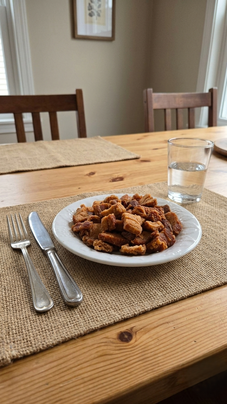 Pork protein snack sample